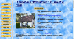 Desktop Screenshot of ferienhaus-weststrand.de